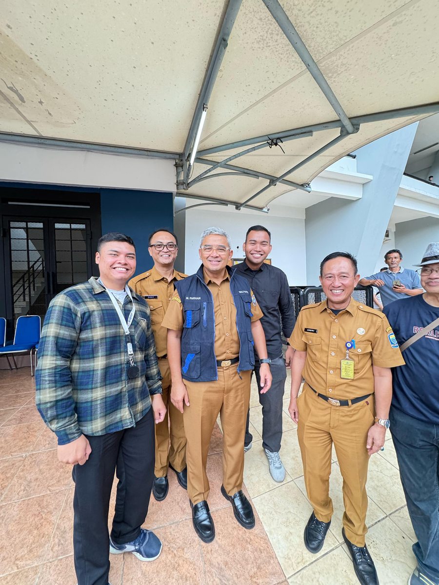 Dimas with colleagues at the Bandung City Manpower Office
